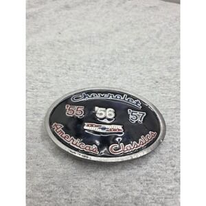 Chevrolet American Hot Rods 1955 1956 1957 Classic Enamel Vintage Belt Buckle
